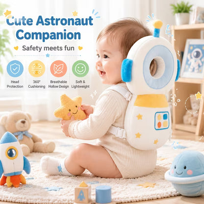 DAYSBaby Head Protector Backpack, Adjustable Infant Anti-Fall Pillow, Soft Plush Toddler Walking Harness with Safety Buckle for Crawling Travel Daily Use, Perfect 1st Birthday Surprise
