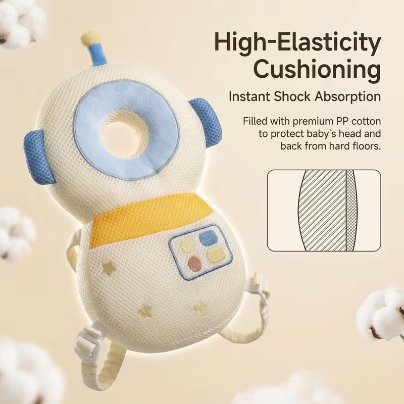 Cute plush animal backpack for children - protect your little one's head - Soft polyester holiday gift bag with adjustable straps for kids.
