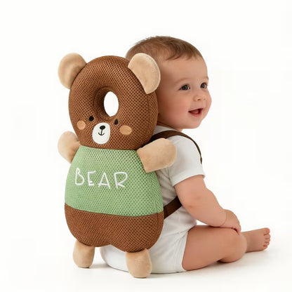 Cute plush animal backpack for children - protect your little one's head - Soft polyester holiday gift bag with adjustable straps for kids.