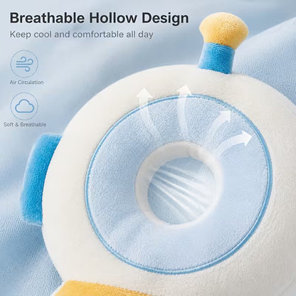 DAYSBaby Head Protector Backpack, Adjustable Infant Anti-Fall Pillow, Soft Plush Toddler Walking Harness with Safety Buckle for Crawling Travel Daily Use, Perfect 1st Birthday Surprise
