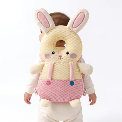 Cute plush animal backpack for children - protect your little one's head - Soft polyester holiday gift bag with adjustable straps for kids.