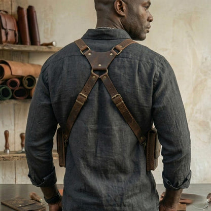 Premium Leather Chest Holster Bag for Men and Women, Handmade Shoulder Rig Bag, Adjustable Utility Crossbody Travel Holster, Minimal EDC Bag
